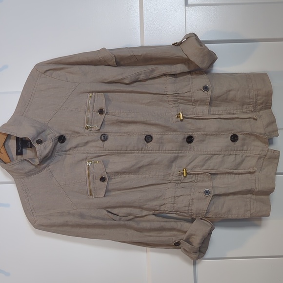 National Concepts size Medium tan Linen Jacket - Picture 3 of 7